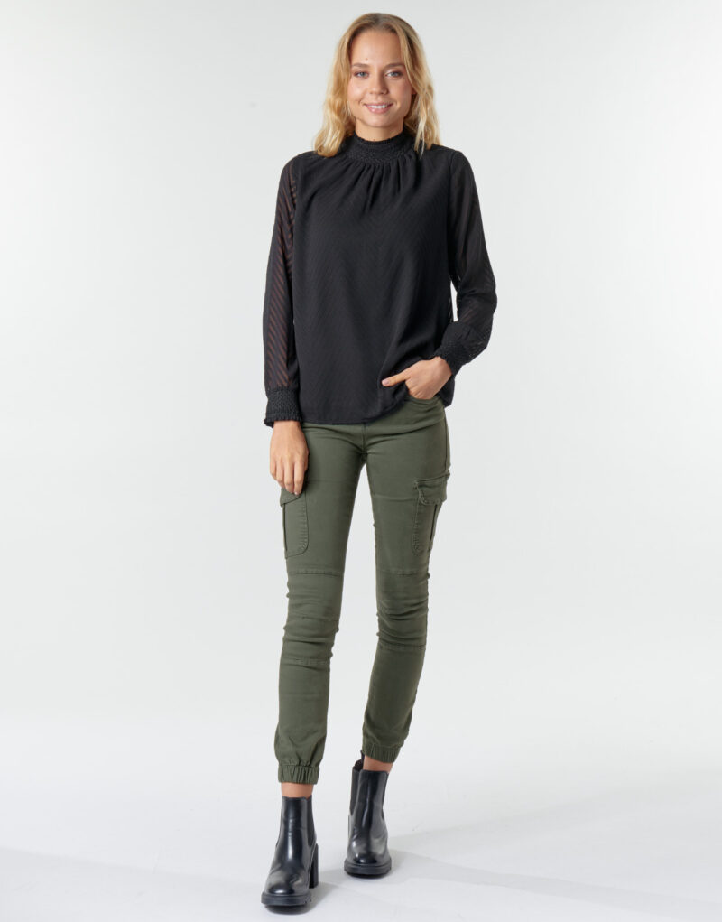 Cargohose Only ONLMISSOURI Khaki Cargohose f&uuml;r Damen - 2