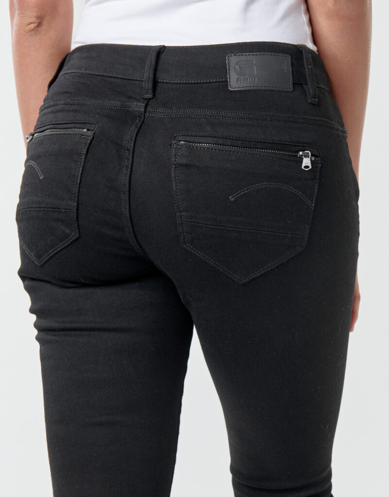 Jeans skynny G-Star Raw Midge Zip Mid Skinny Wmn Nero Jeans skynny Donna - 5