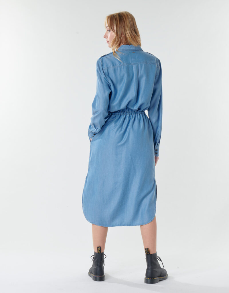 Abito G-Star Raw Rovic maxi shirt dress ls Blu Abiti Lunghi Donna - 4