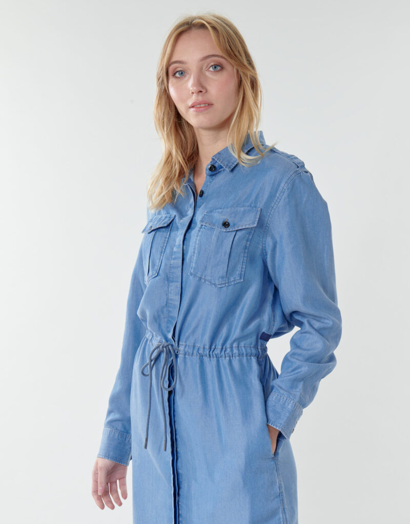 Abito G-Star Raw Rovic maxi shirt dress ls Blu Abiti Lunghi Donna - 5