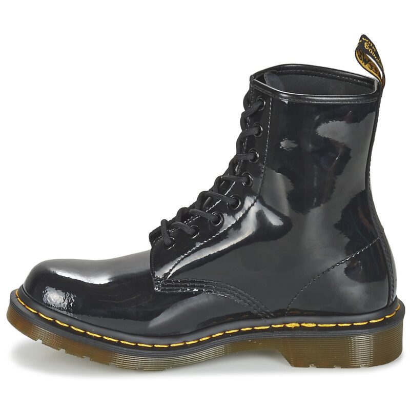 Dr. Martens 1460 W BLACK PATENT LAMPER Schwarz Damen Stiefel - 4