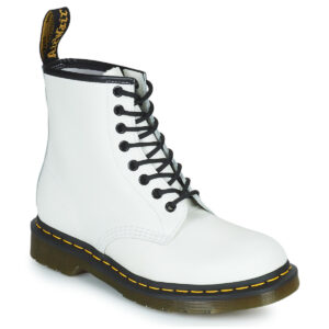 Dr. Martens  1460 WHITE SMOOTH  Bianco -  Stivaletti Donna