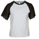 Manoush T-Shirt FANCY Grau Kurzarm T-Shirt Damen - 1