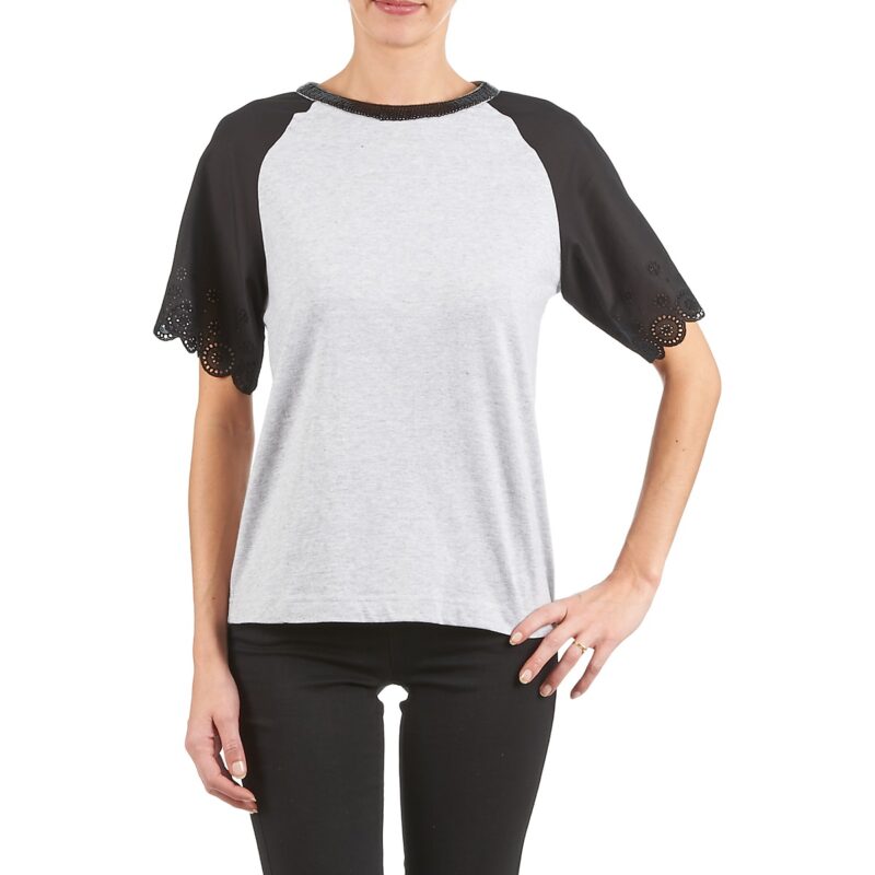 Manoush T-Shirt FANCY Grau Kurzarm T-Shirt Damen - 2