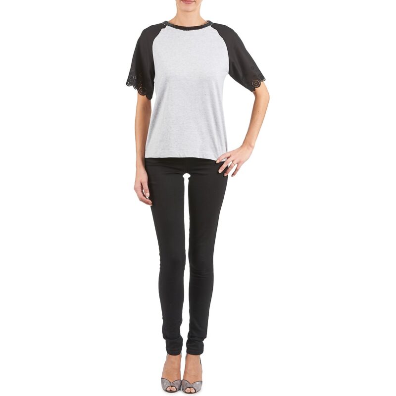 Manoush T-Shirt FANCY Grau Kurzarm T-Shirt Damen - 3