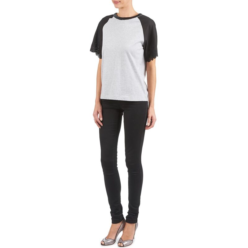 Manoush T-Shirt FANCY Grau Kurzarm T-Shirt Damen - 5