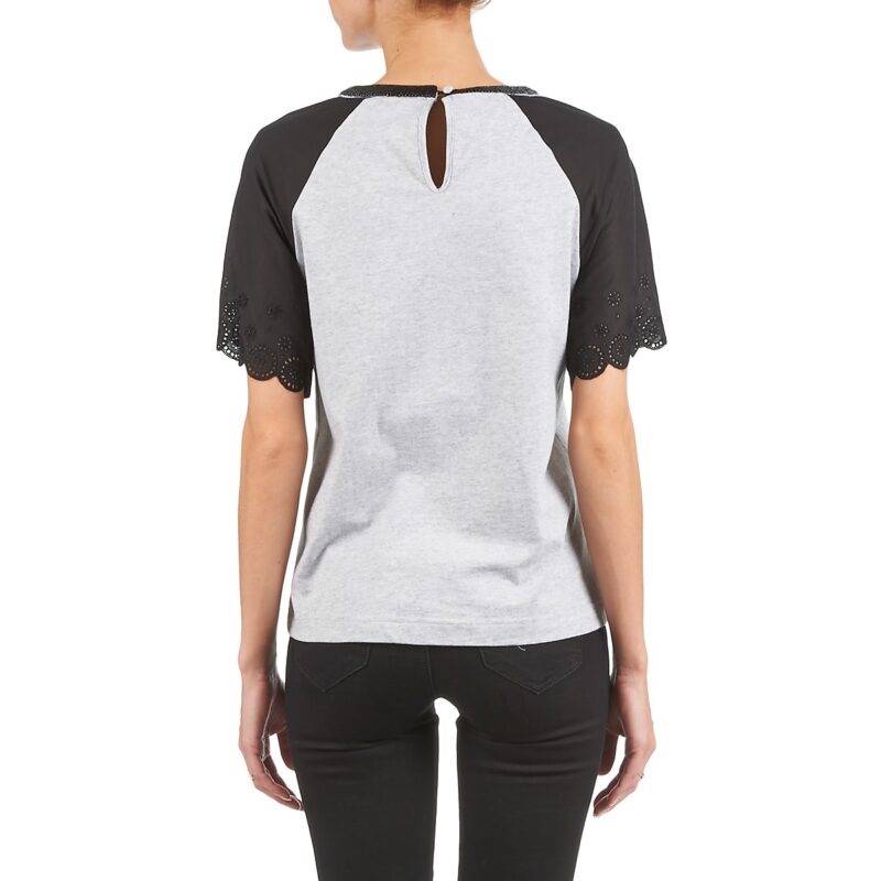 Manoush T-Shirt FANCY Grau Kurzarm T-Shirt Damen - 6