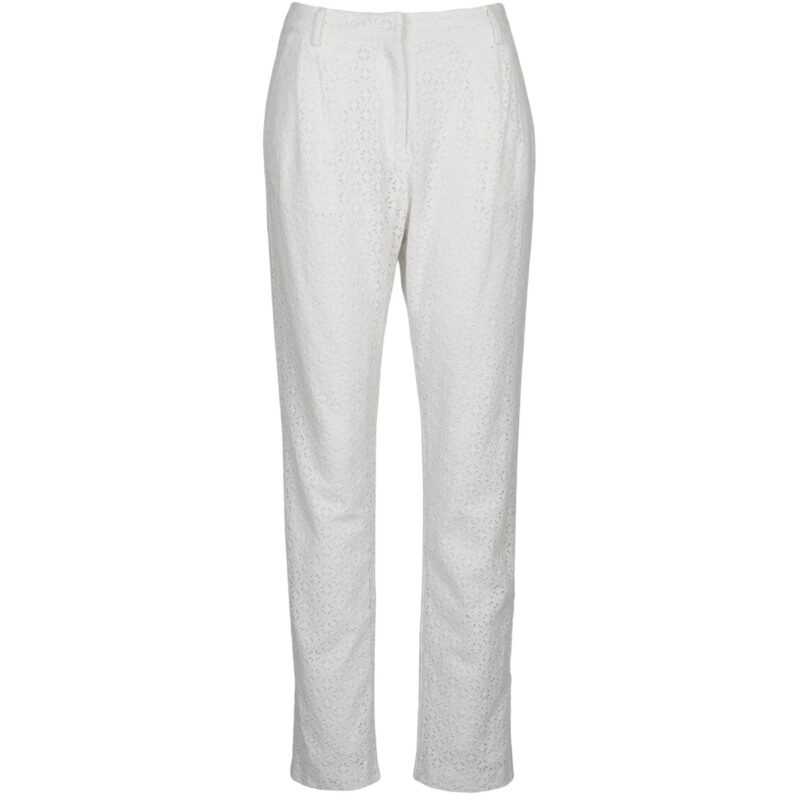 Pantaolini dritti Manoush FLOWER BADGE Bianco Pantaolini dritti Donna - 1