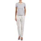 Pantaolini dritti Manoush FLOWER BADGE Bianco Pantaolini dritti Donna - 2