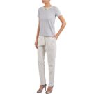 Pantaolini dritti Manoush FLOWER BADGE Bianco Pantaolini dritti Donna - 4