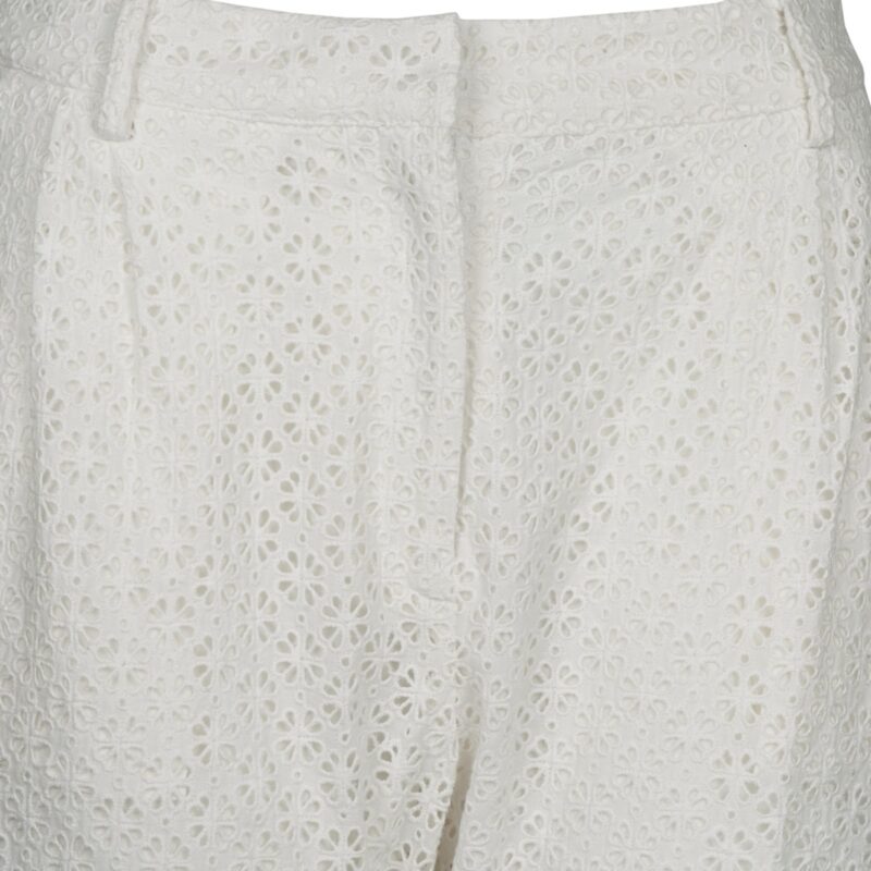 Pantaolini dritti Manoush FLOWER BADGE Bianco Pantaolini dritti Donna - 8
