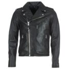 Giacca in pelle Schott LEVOQ Nero Giacche in pelle Uomo - 1