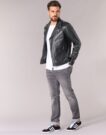 Giacca in pelle Schott LEVOQ Nero Giacche in pelle Uomo - 3