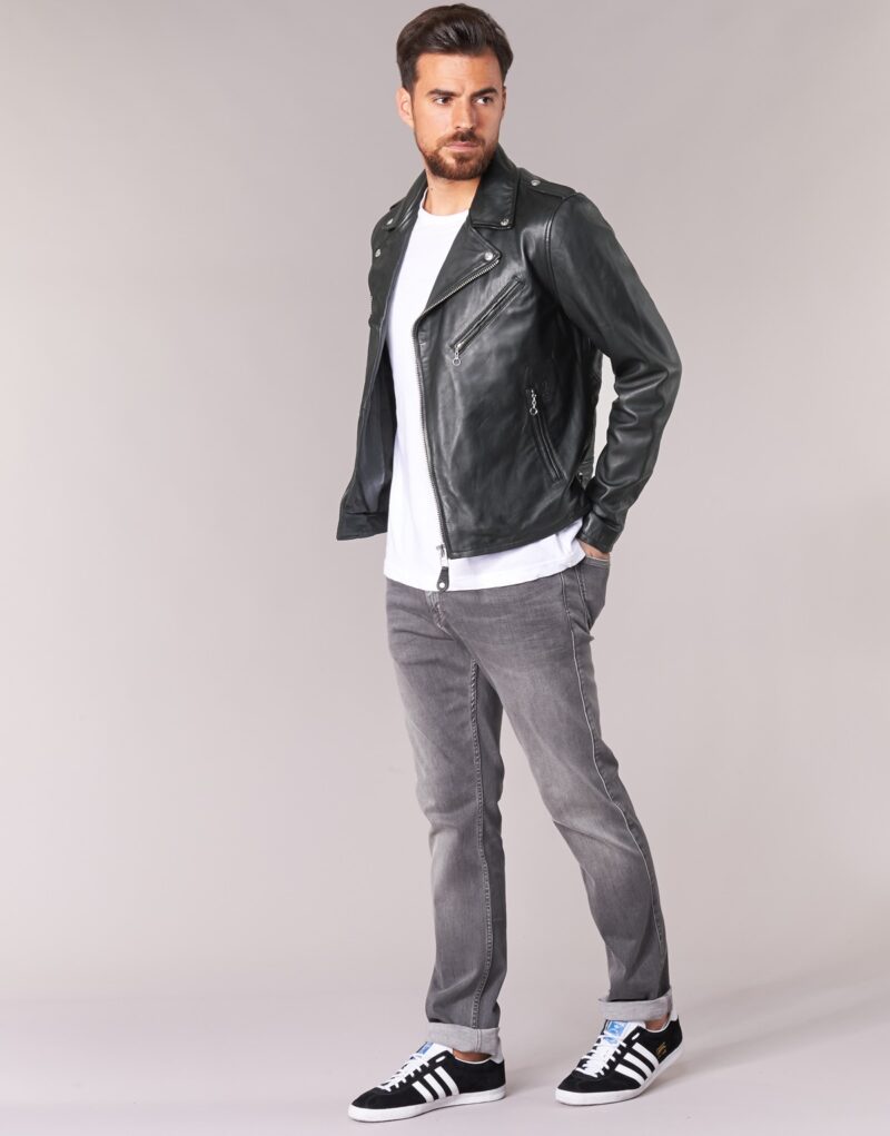 Giacca in pelle Schott LEVOQ Nero Giacche in pelle Uomo - 3