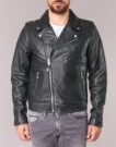 Giacca in pelle Schott LEVOQ Nero Giacche in pelle Uomo - 4