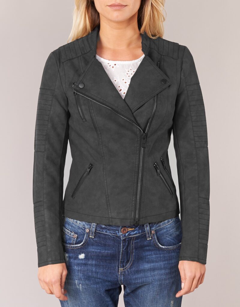 Giacca in pelle Only AVA Nero Giacche in pelle Donna - 4