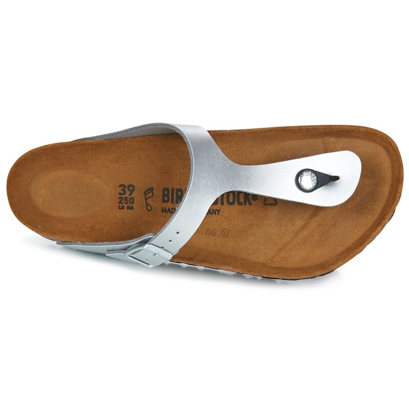 BIRKENSTOCK Gizeh Birko-flor / Silver / Regular Argento Infradito Donna - 6