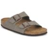 BIRKENSTOCK Arizona Birko-flor / Nubuck / Stone / Stretto Grigio Ciabatta Uomo