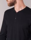 T-shirts &agrave; manches longues noirs BOTD ETUNAMA pour hommes - 6