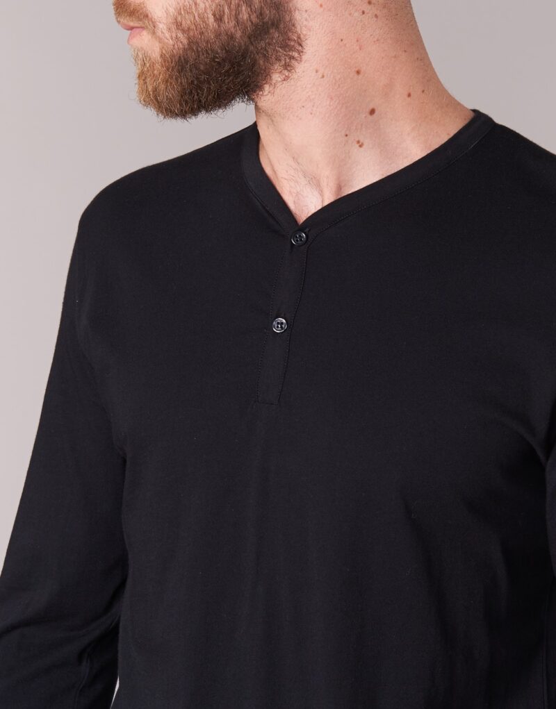T-shirts &agrave; manches longues noirs BOTD ETUNAMA pour hommes - 6