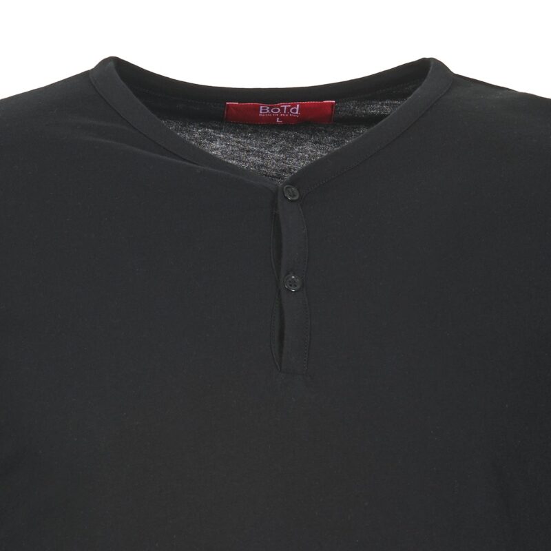 T-shirts &agrave; manches longues noirs BOTD ETUNAMA pour hommes - 8