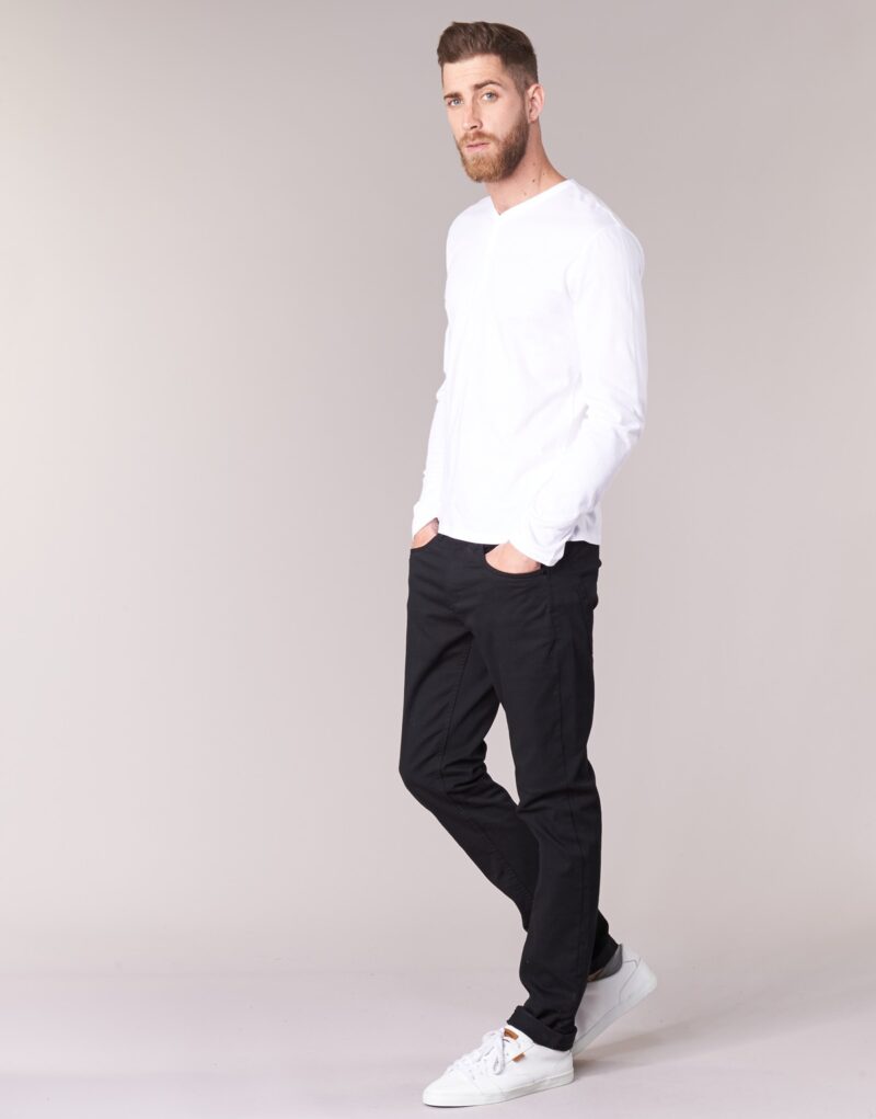 T-shirts &agrave; manches longues BOTD ETUNAMA Blanc T-shirts &agrave; manches longues Homme - 3