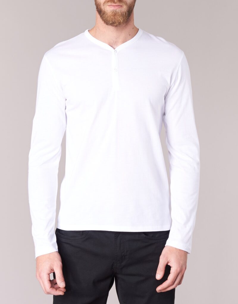 T-shirts &agrave; manches longues BOTD ETUNAMA Blanc T-shirts &agrave; manches longues Homme - 4