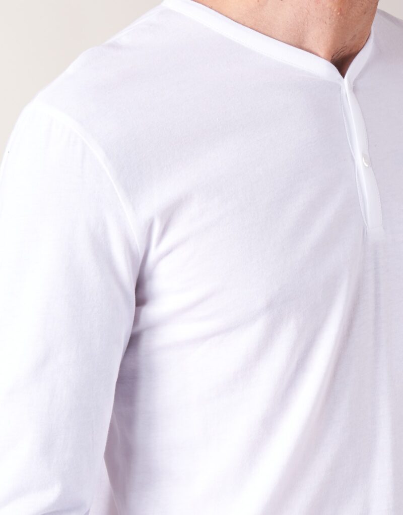 T-shirts &agrave; manches longues BOTD ETUNAMA Blanc T-shirts &agrave; manches longues Homme - 6