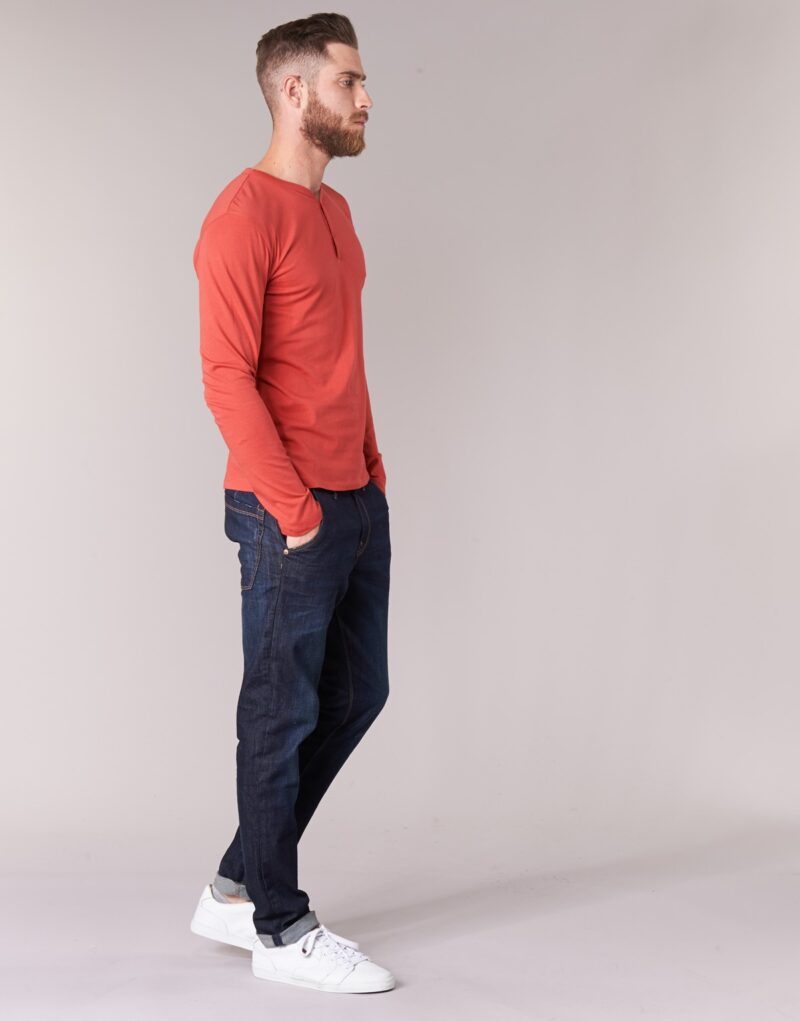 T-shirts &agrave; manches longues rouges BOTD ETUNAMA pour hommes - 3