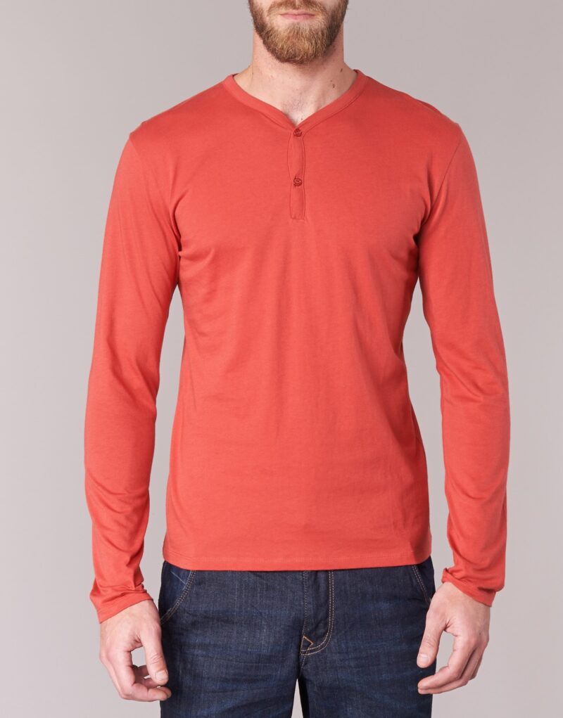 T-shirts &agrave; manches longues rouges BOTD ETUNAMA pour hommes - 4