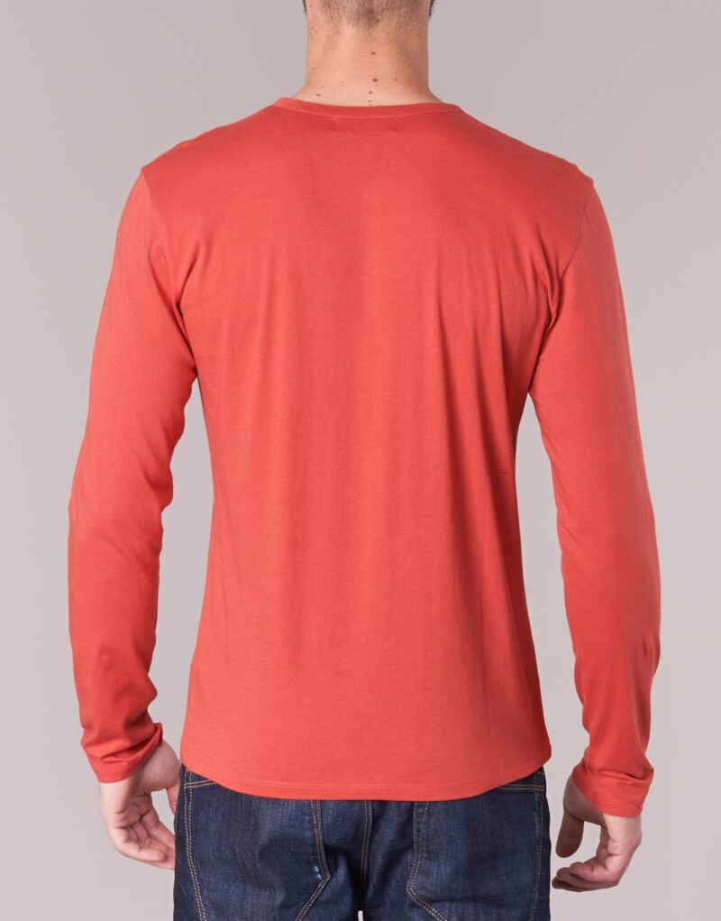 T-shirts &agrave; manches longues rouges BOTD ETUNAMA pour hommes - 5