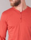 T-shirts &agrave; manches longues rouges BOTD ETUNAMA pour hommes - 6