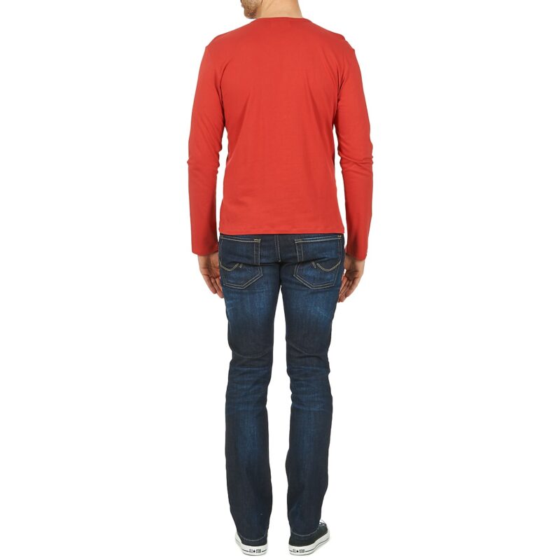 T-shirts &agrave; manches longues rouges BOTD ETUNAMA pour hommes - 7