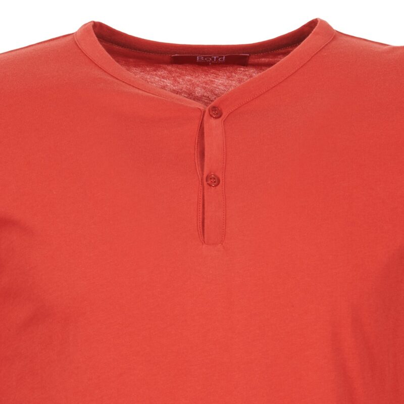 T-shirts &agrave; manches longues rouges BOTD ETUNAMA pour hommes - 8