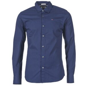 Camicia a maniche lunghe  Tommy Jeans  TJM ORIGINAL STRETCH SHIRT  Blu -  Camicie a maniche lunghe Uomo