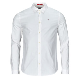 Camicia a maniche lunghe  Tommy Jeans  TJM ORIGINAL STRETCH SHIRT  Bianco -  Camicie a maniche lunghe Uomo