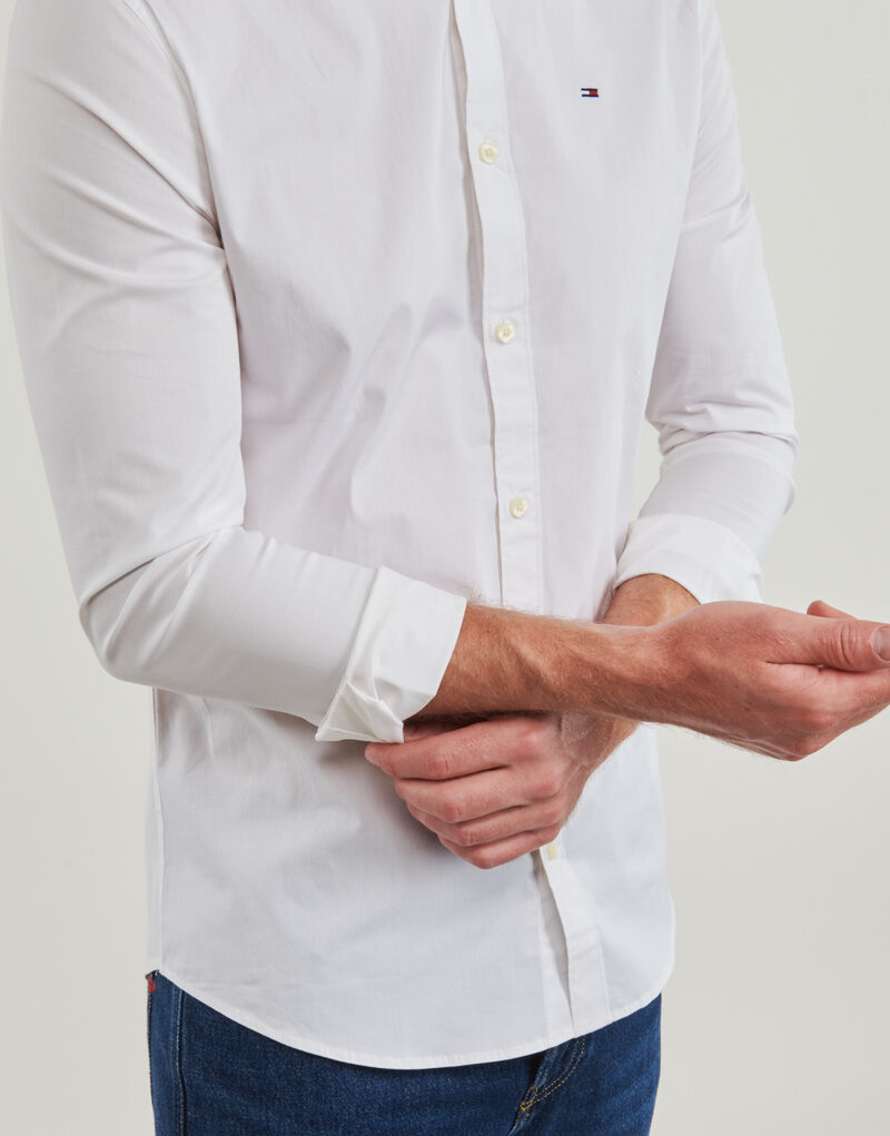 Camicia a maniche lunghe Tommy Jeans TJM ORIGINAL STRETCH SHIRT Bianco Camicie a maniche lunghe Uomo - 8