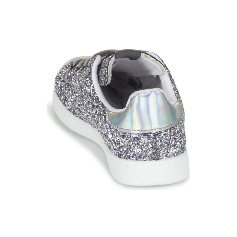 Baskets basses argent&eacute;es Victoria DEPORTIVO BASKET GLITTER pour femme - Taille 5