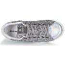Baskets basses argent&eacute;es Victoria DEPORTIVO BASKET GLITTER pour femme - Taille 6