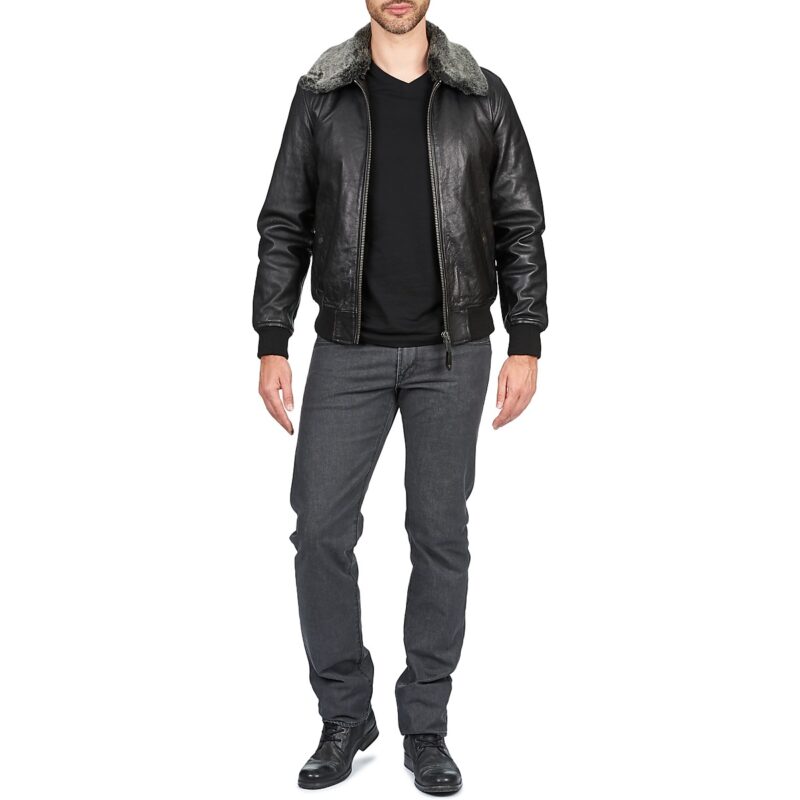 Lederjackeelle Schott FELIATO Schwarze Jacken in pelle Mann - 3