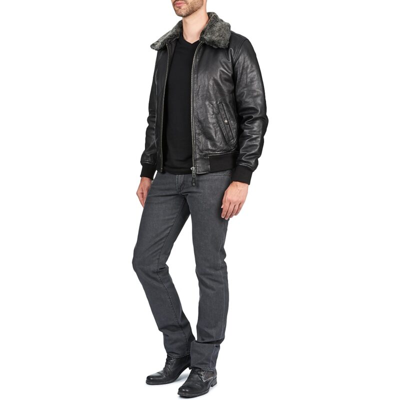 Lederjackeelle Schott FELIATO Schwarze Jacken in pelle Mann - 4