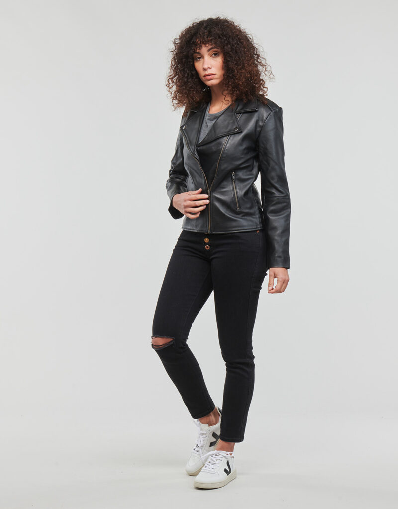 Giacca in pelle Betty London IGADITE Nero Giacche in pelle Donna - 3