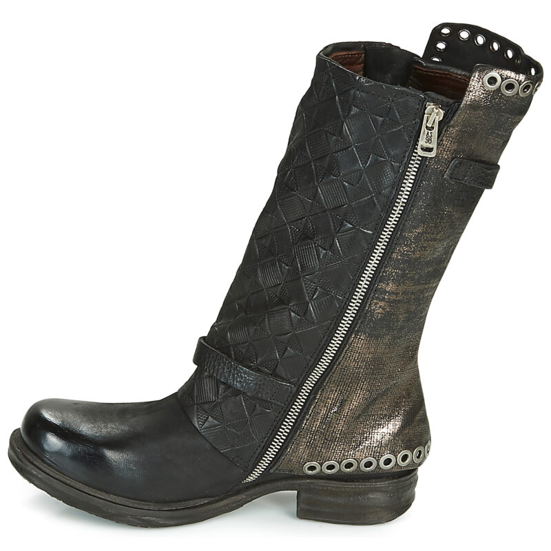 Airstep / AS98 SAINT EC BUCKLE Schwarze Stiefeletten f&uuml;r Damen - Gr&ouml;&szlig;e 4