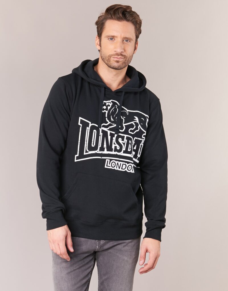 Felpe con cappuccio  Lonsdale  TADLEY  Nero -  Felpe con cappuccio Abbigliamento Uomo - 2