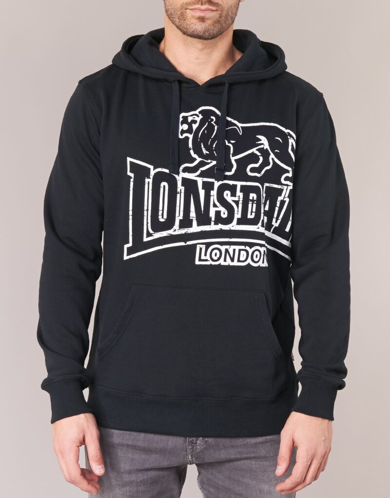Felpe con cappuccio  Lonsdale  TADLEY  Nero -  Felpe con cappuccio Abbigliamento Uomo - 4