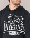 Felpe con cappuccio  Lonsdale  TADLEY  Nero -  Felpe con cappuccio Abbigliamento Uomo - 6