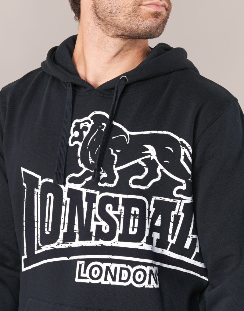 Felpe con cappuccio  Lonsdale  TADLEY  Nero -  Felpe con cappuccio Abbigliamento Uomo - 6