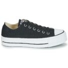 Converse Chuck Taylor All Star Lift Clean Ox Core Canvas Schwarze Low-Sneaker f&uuml;r Damen - Gr&ouml;&szlig;e 2