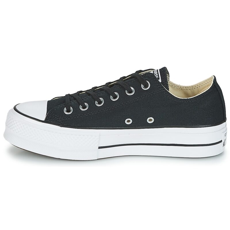 Converse Chuck Taylor All Star Lift Clean Ox Core Canvas Schwarze Low-Sneaker f&uuml;r Damen - Gr&ouml;&szlig;e 4