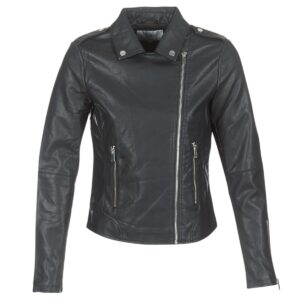 Giacca in pelle  Vila  VICARA  Nero -   Giacche in pelle Donna